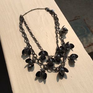 Libby Edelman Double Tier Flower Necklace